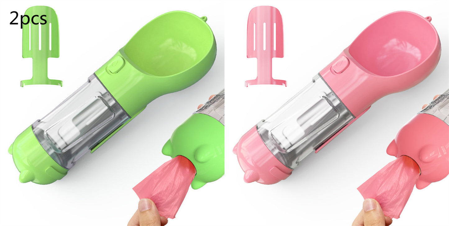 3-in-1 Pet Travel Water Bottle Feeder