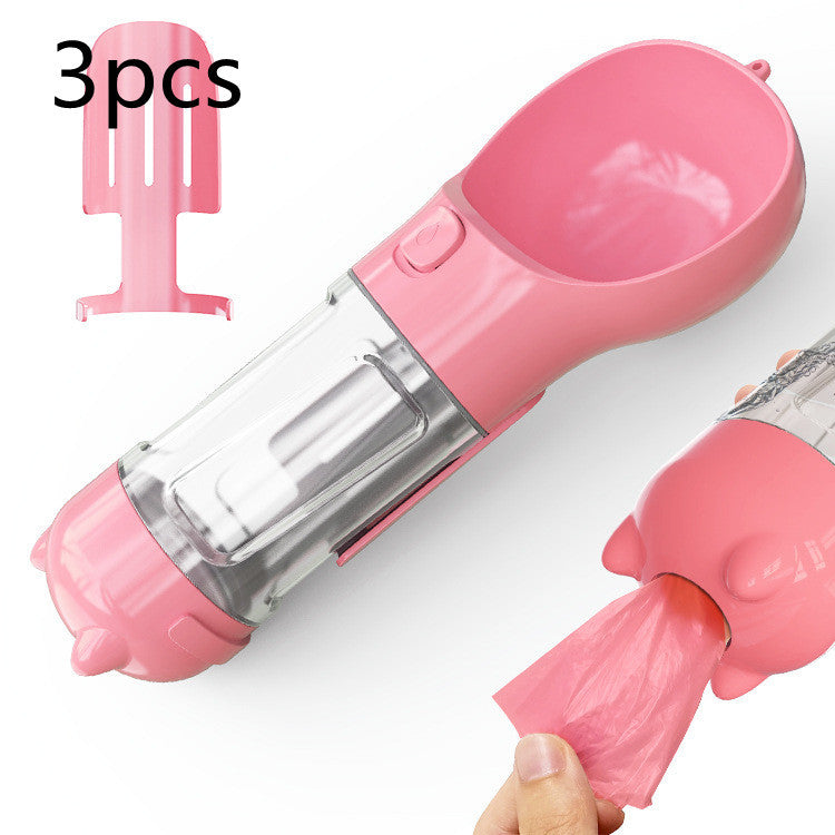3-in-1 Pet Travel Water Bottle Feeder