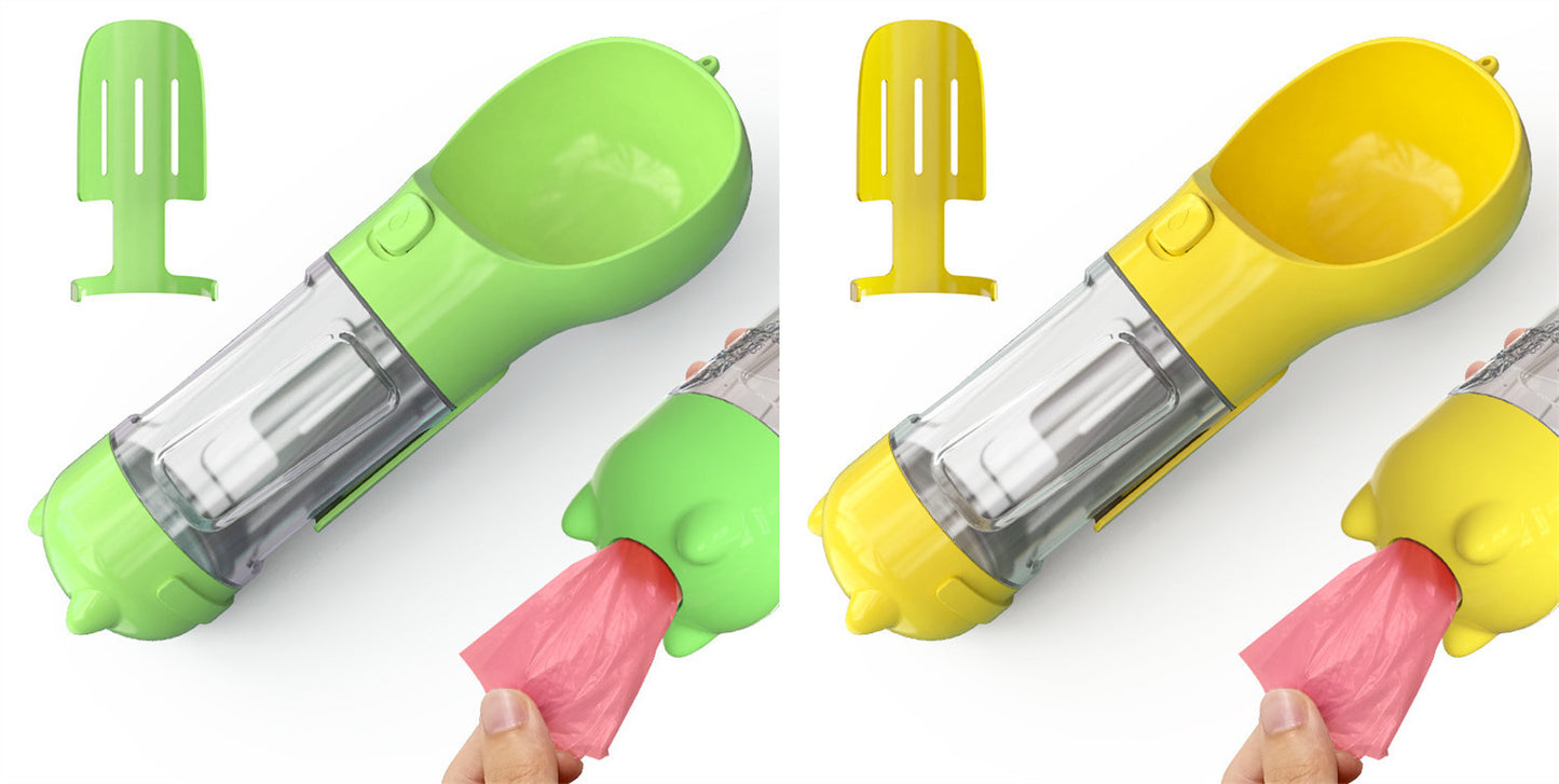 3-in-1 Pet Travel Water Bottle Feeder
