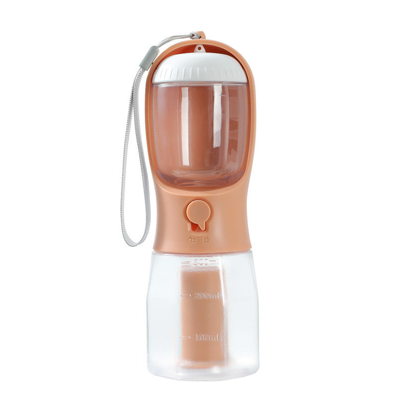 3-in-1 Portable Dog Water Bottle with Food & Waste Bag Holder