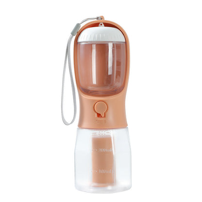 3-in-1 Portable Dog Water Bottle with Food & Waste Bag Holder