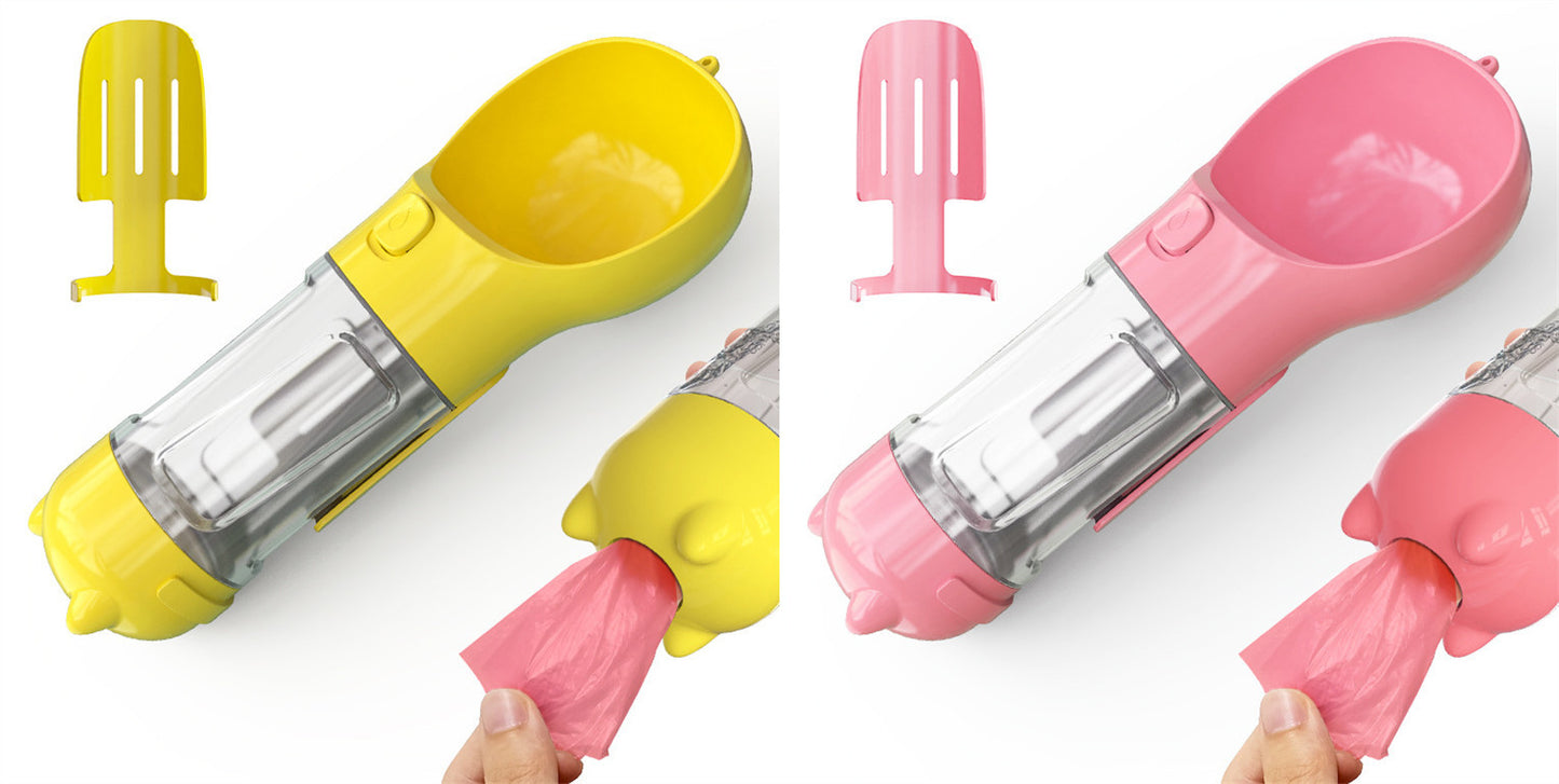 3-in-1 Pet Travel Water Bottle Feeder