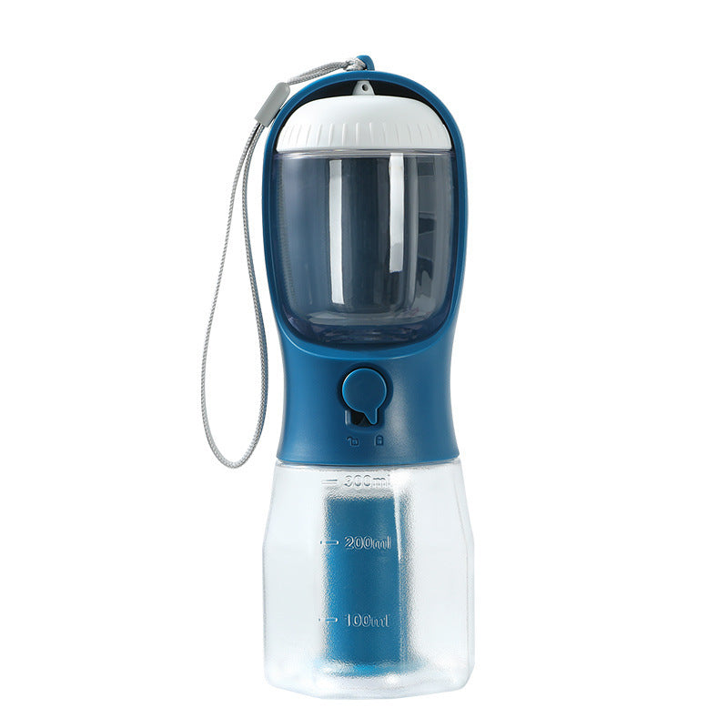 3-in-1 Portable Dog Water Bottle with Food & Waste Bag Holder