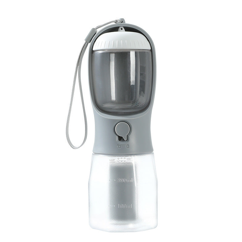 3-in-1 Portable Dog Water Bottle with Food & Waste Bag Holder