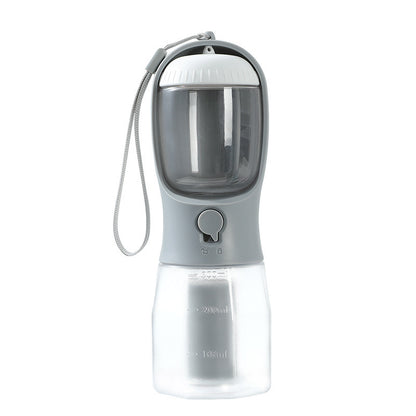 3-in-1 Portable Dog Water Bottle with Food & Waste Bag Holder