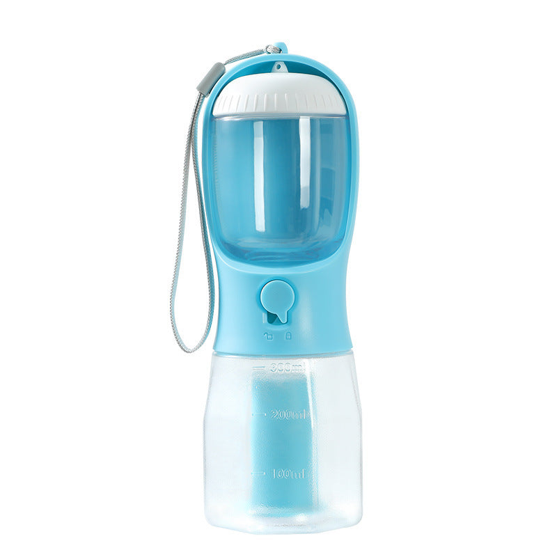 3-in-1 Portable Dog Water Bottle with Food & Waste Bag Holder