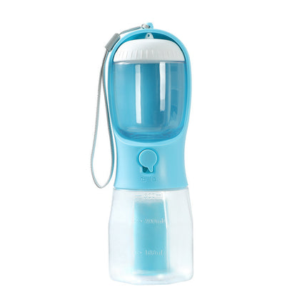 3-in-1 Portable Dog Water Bottle with Food & Waste Bag Holder