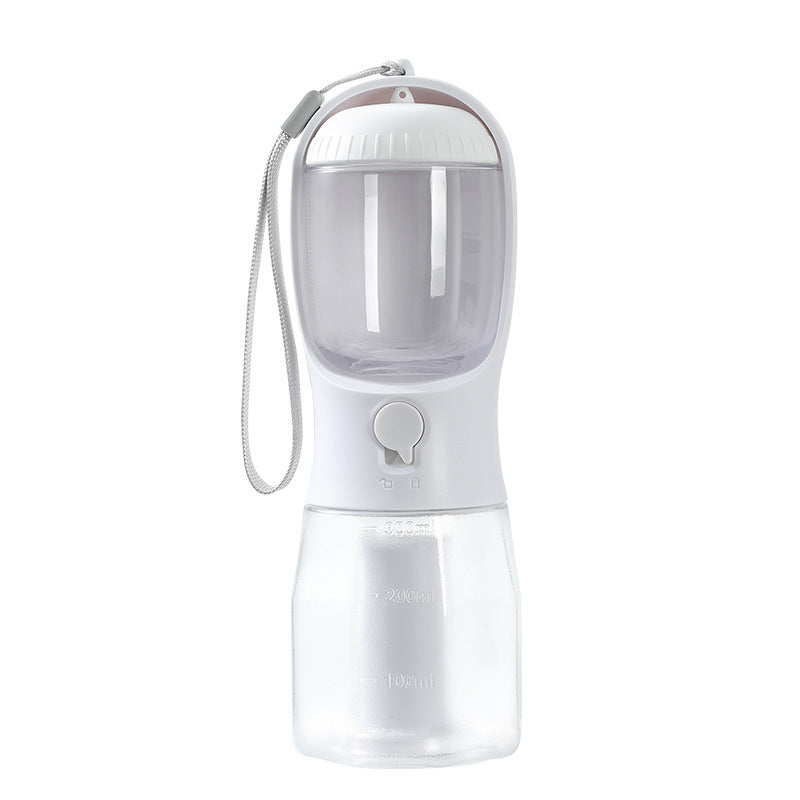 3-in-1 Portable Dog Water Bottle with Food & Waste Bag Holder