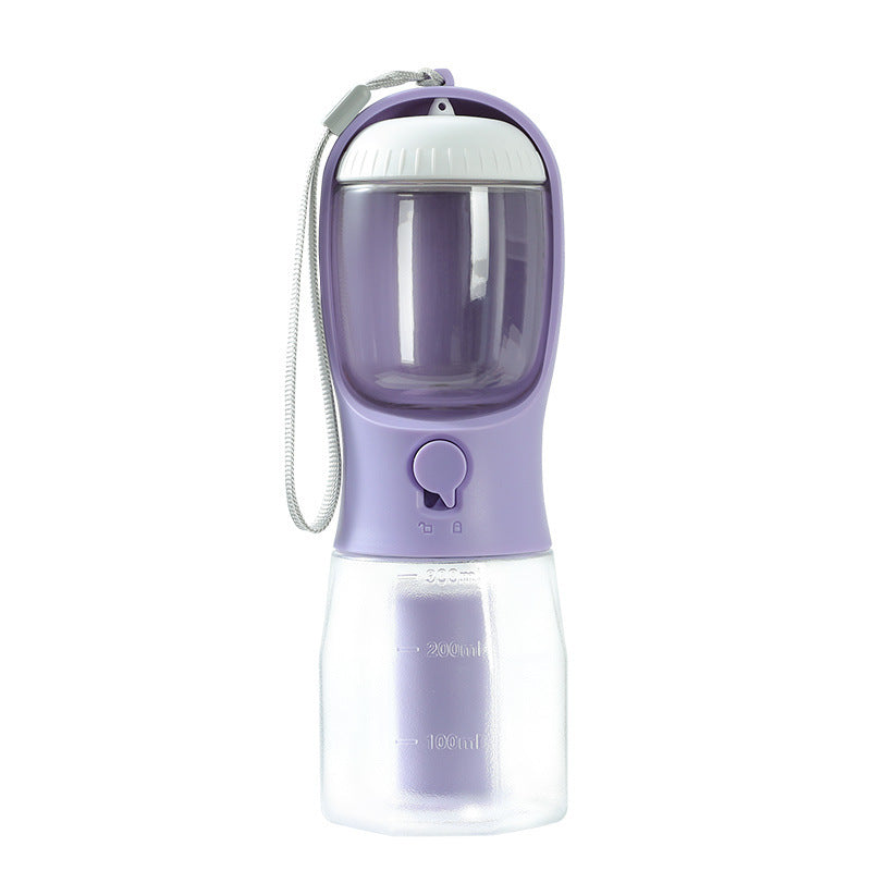 3-in-1 Portable Dog Water Bottle with Food & Waste Bag Holder