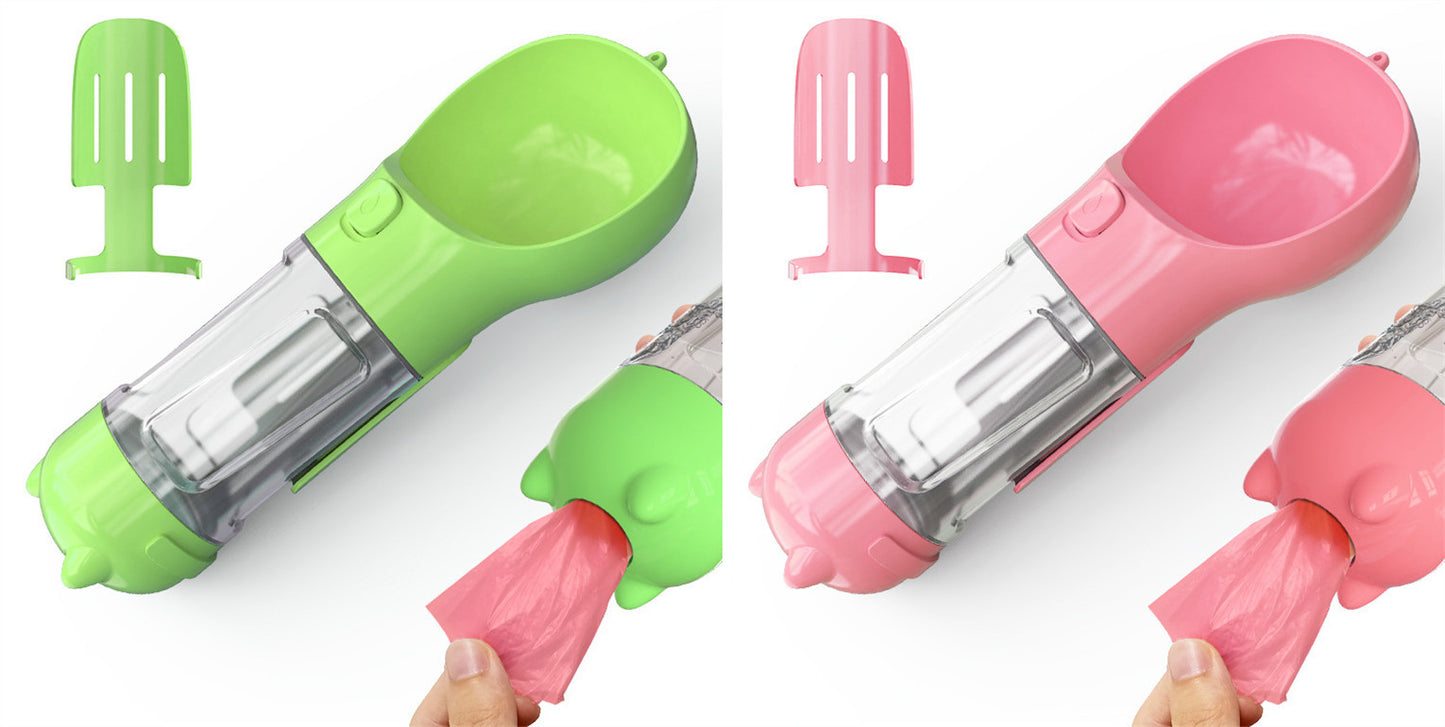 3-in-1 Pet Travel Water Bottle Feeder