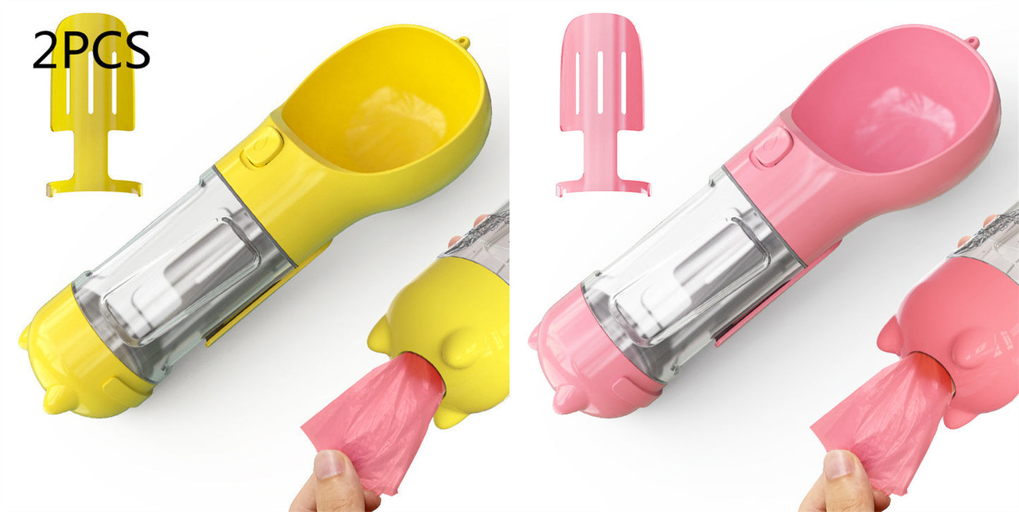 3-in-1 Pet Travel Water Bottle Feeder